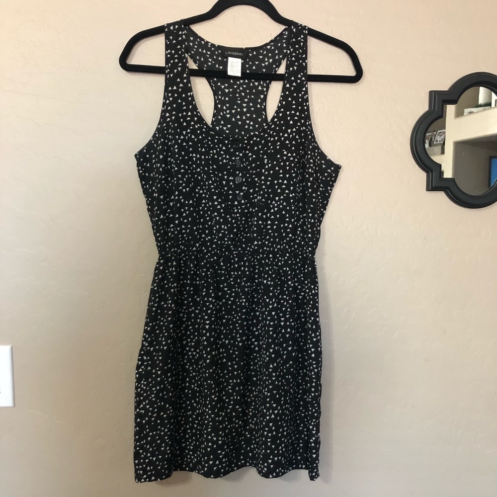 black racer back midi dress size S